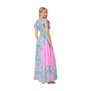 Lilly Pulitzer Verona Flutter Sleeve Maxi Dress